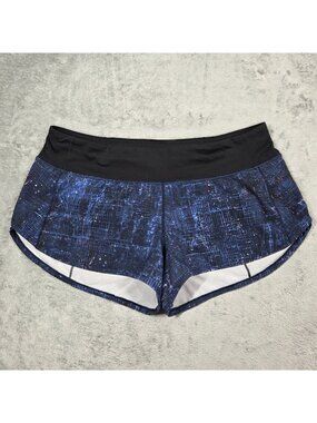 Lululemon Speed Up Shorts 10 City Lights Multi Blue Black 2.5" Inseam W7AJSR